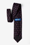 Pink Ribbon for Breast Cancer Awareness Black Extra Long Tie Photo (1)