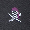 Black Microfiber Pirate Skull and Swords