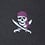 Black Microfiber Pirate Skull and Swords Extra Long Tie