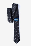 Pirate Skull and Swords Black Skinny Tie Photo (1)