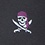 Black Microfiber Pirate Skull and Swords Tie