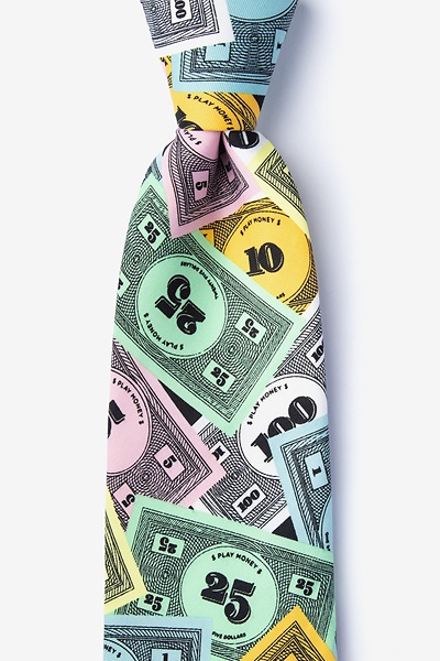 Monopoly Money Game Mens Necktie Neck tie Regular Customized 