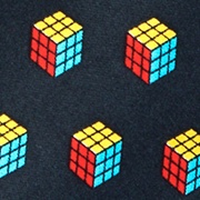 Puzzle Cubes Black Skinny Tie Photo (1)
