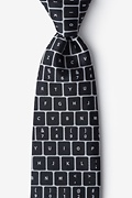 QWERTY Keyboard 2.0 Black Extra Long Tie Photo (0)