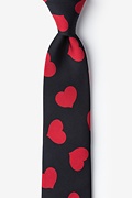 Red Hearts Black Tie For Boys Photo (0)