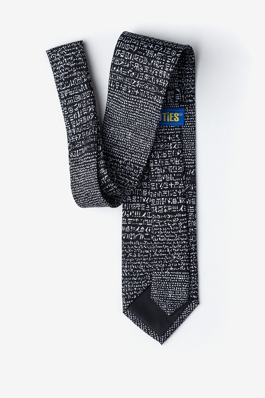 Rosetta Stone Black Extra Long Tie Photo (1)