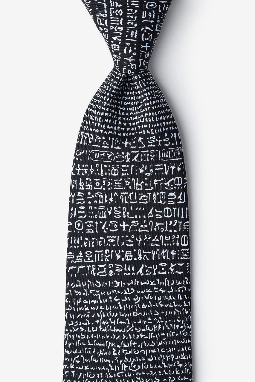 Rosetta Stone Black Extra Long Tie Photo (0)