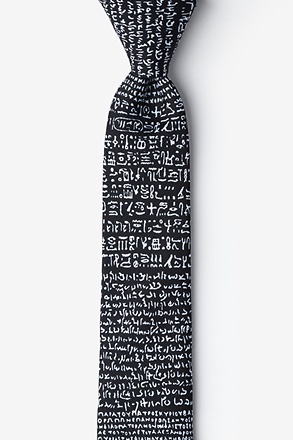 Rosetta Stone Black Skinny Tie