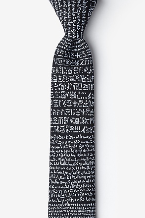 _Rosetta Stone Black Skinny Tie_