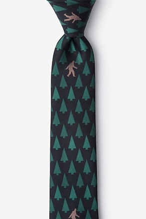 _Sasquatch Spotted Black Skinny Tie_