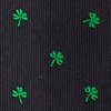 Black Microfiber Shamrocks Tie