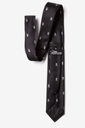 Skull & Crossbones Black Skinny Tie Photo (1)