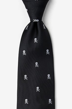 Skull & Crossbones Black Tie