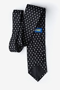 Skull Polka Dot Black Extra Long Tie Photo (1)