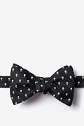 Skull Polka Dot Black Self-Tie Bow Tie Photo (0)