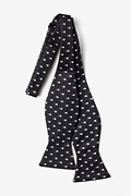 Skull Polka Dot Black Self-Tie Bow Tie Photo (1)