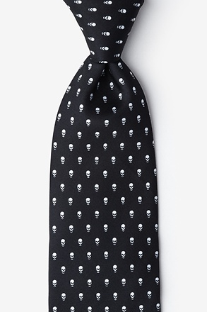 _Skull Polka Dot Black Tie_