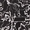 Black Microfiber Smokey Mountains Extra Long Tie
