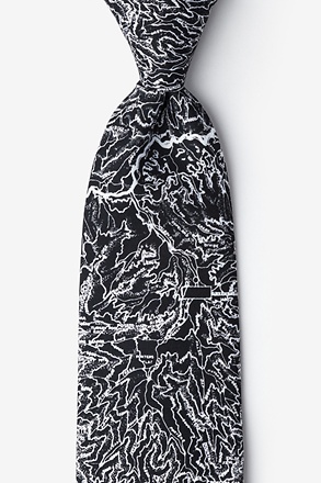 Smokey Mountains Black Extra Long Tie