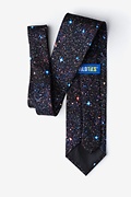 Spaced Out Black Extra Long Tie Photo (1)