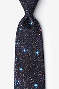 Spaced Out Black Extra Long Tie Photo (0)