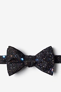 Spaced Out Black Self-Tie Bow Tie Photo (0)