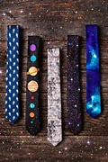 Spaced Out Black Skinny Tie Photo (1)