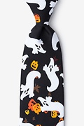 Spooks on the Loose Black Extra Long Tie Photo (0)