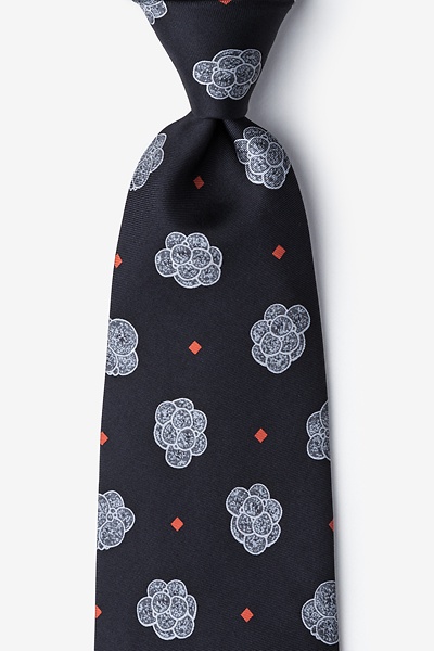 Black Microfiber Stem Cells Tie