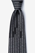 Ties Suck in Binary Code Black Tie Photo (0)