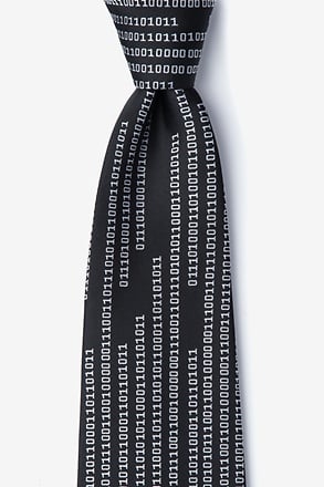 Ties Suck in Binary Code Black Tie