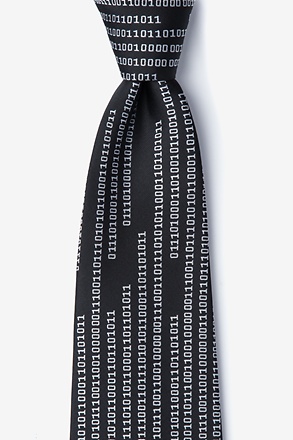 _Ties Suck in Binary Code Black Tie_