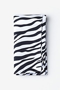 Zebra Animal Print Black Pocket Square Photo (0)