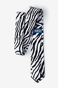 Zebra Animal Print Black Skinny Tie Photo (1)