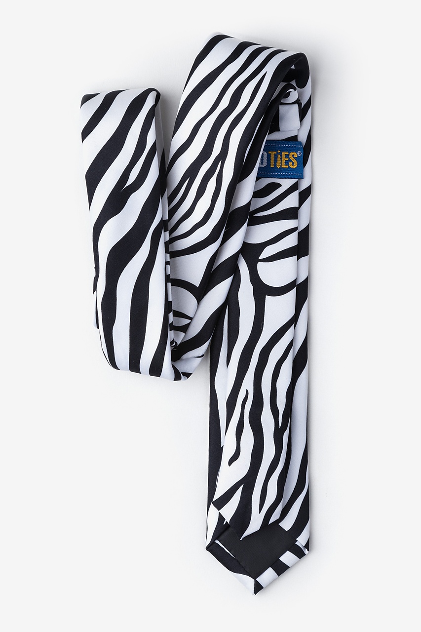 Zebra Animal Print Black Tie For Boys Photo (1)