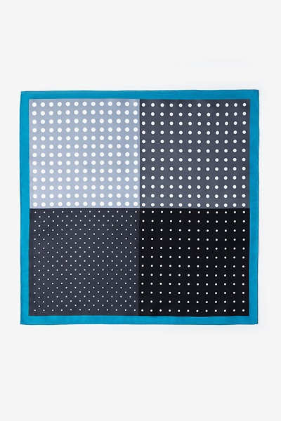 Black Polyester Charlie Pocket Square
