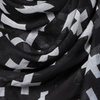 Black Polyester Cross Scarf