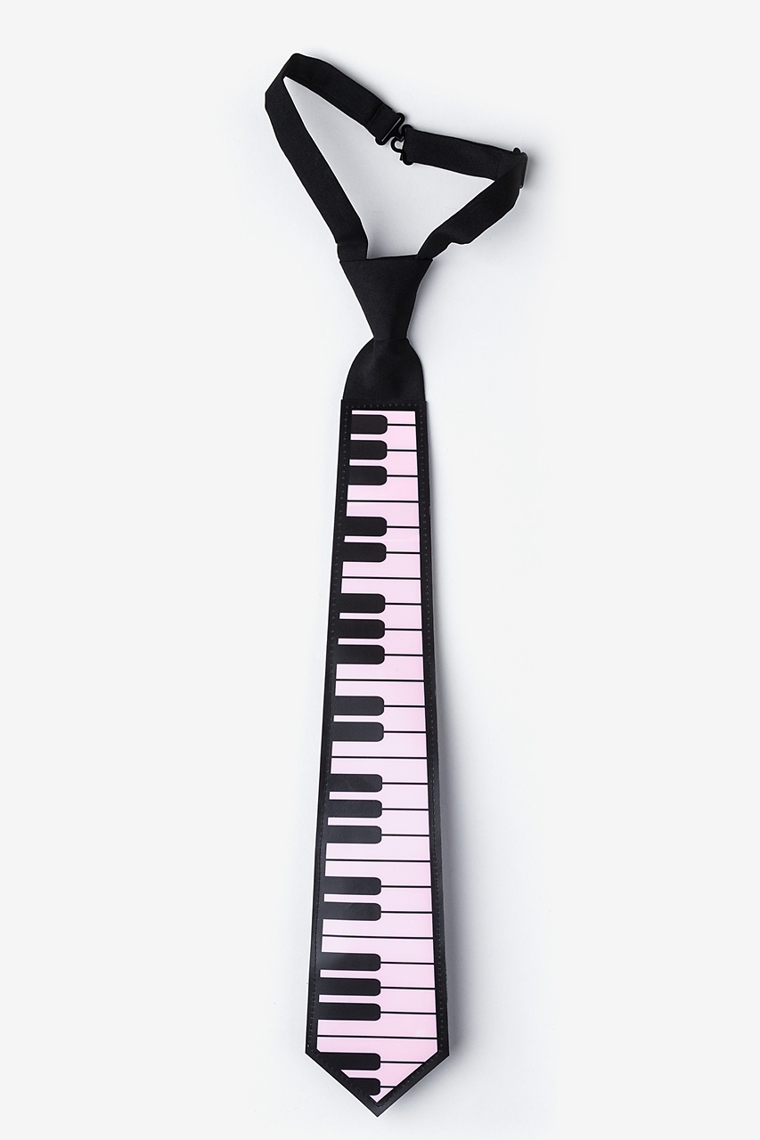 Piano Keys Sound Activated Light Up Black Tie Photo (1)