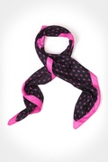 Black Pink Ribbon for Breast Cancer Awareness Scarf Photo (0)