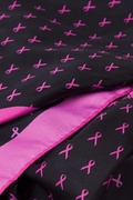 Black Pink Ribbon for Breast Cancer Awareness Scarf Photo (1)
