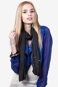 Black Rockstar Stud Scarf Photo (1)