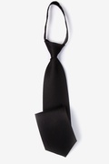 Solid Black Zipper Tie Photo (0)