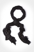 Black Taza Studded Scarf Photo (0)