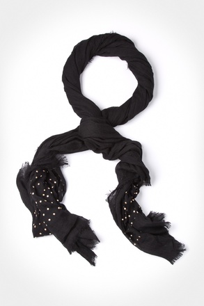 _Black Taza Studded Scarf_