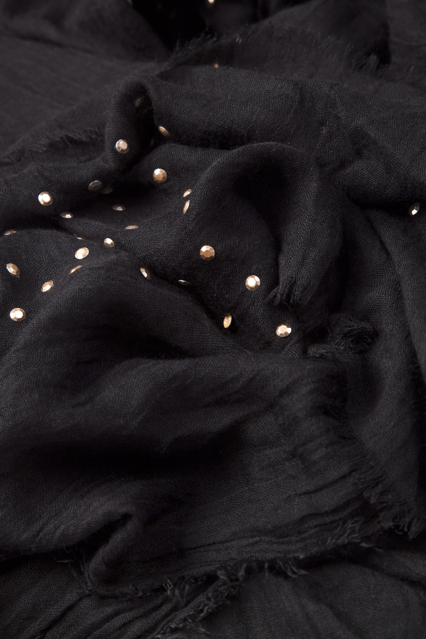 Black Taza Studded Scarf | Fashion Scarves | Scarves.com