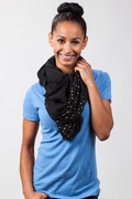 Black Taza Studded Scarf Photo (5)