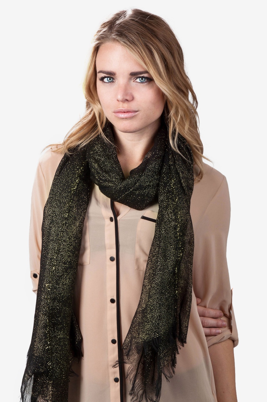 Black Twinkle Scarf | Fashion Scarves | Scarves.com