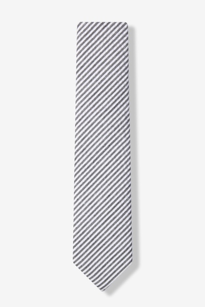 Black Seersucker Kensington Skinny Tie | Ties.com