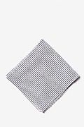Black Seersucker Stripe Pocket Square Photo (2)