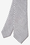 Black Seersucker Stripe Skinny Tie Photo (1)